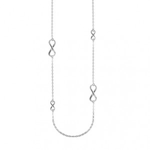 Colier lung de argint rodiat 80 cm model infinit DiAmanti R0100-DIA (Argint 925‰ 7,8 g.)